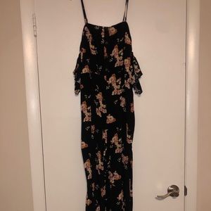 Floral tank/short sleeve romper